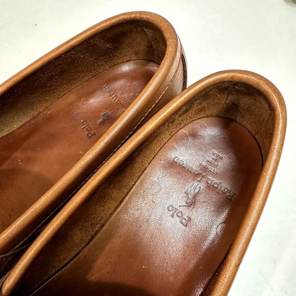 EUC Ralph Lauren x Allen Edmonds Tan Moorland Concord Loafer Bench Made USA 9.5 - Picture 10 of 16